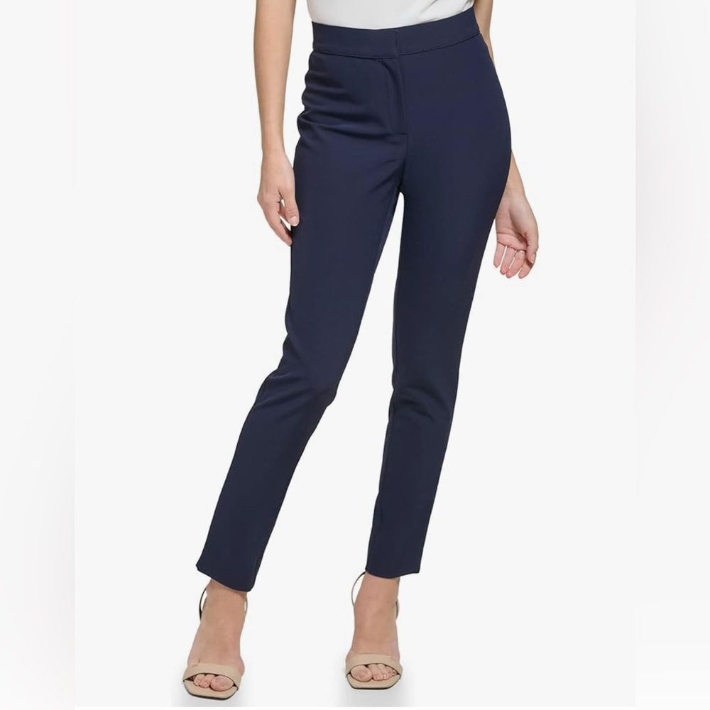 Boden Women's Conforming Slim Leg Tech Stretch Flat Front Pant US 6 Long navy
